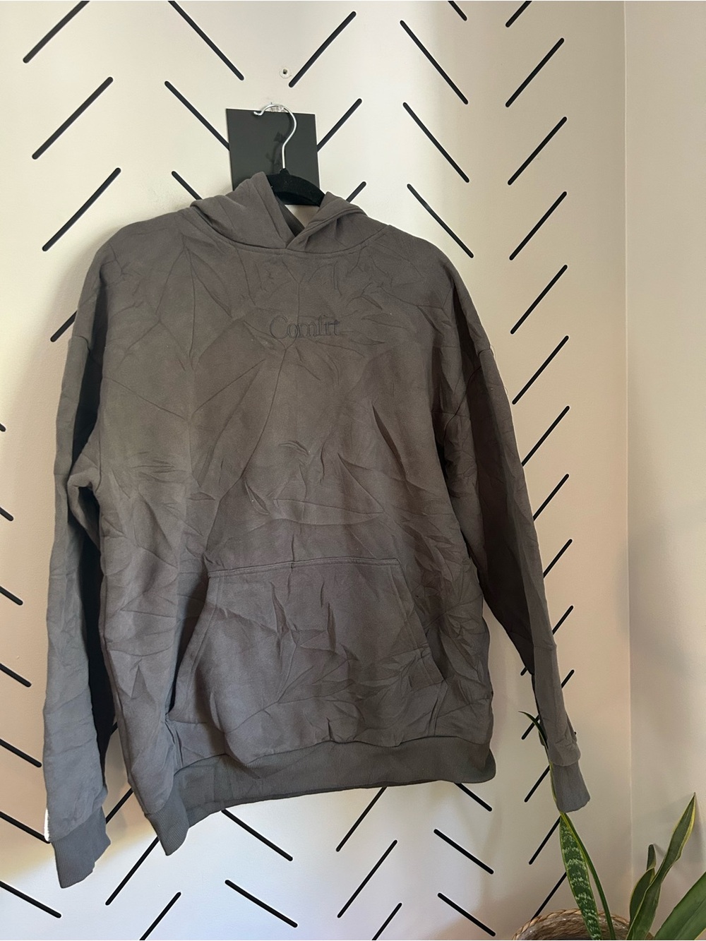 Comft grey oversized hoodie unisex fit